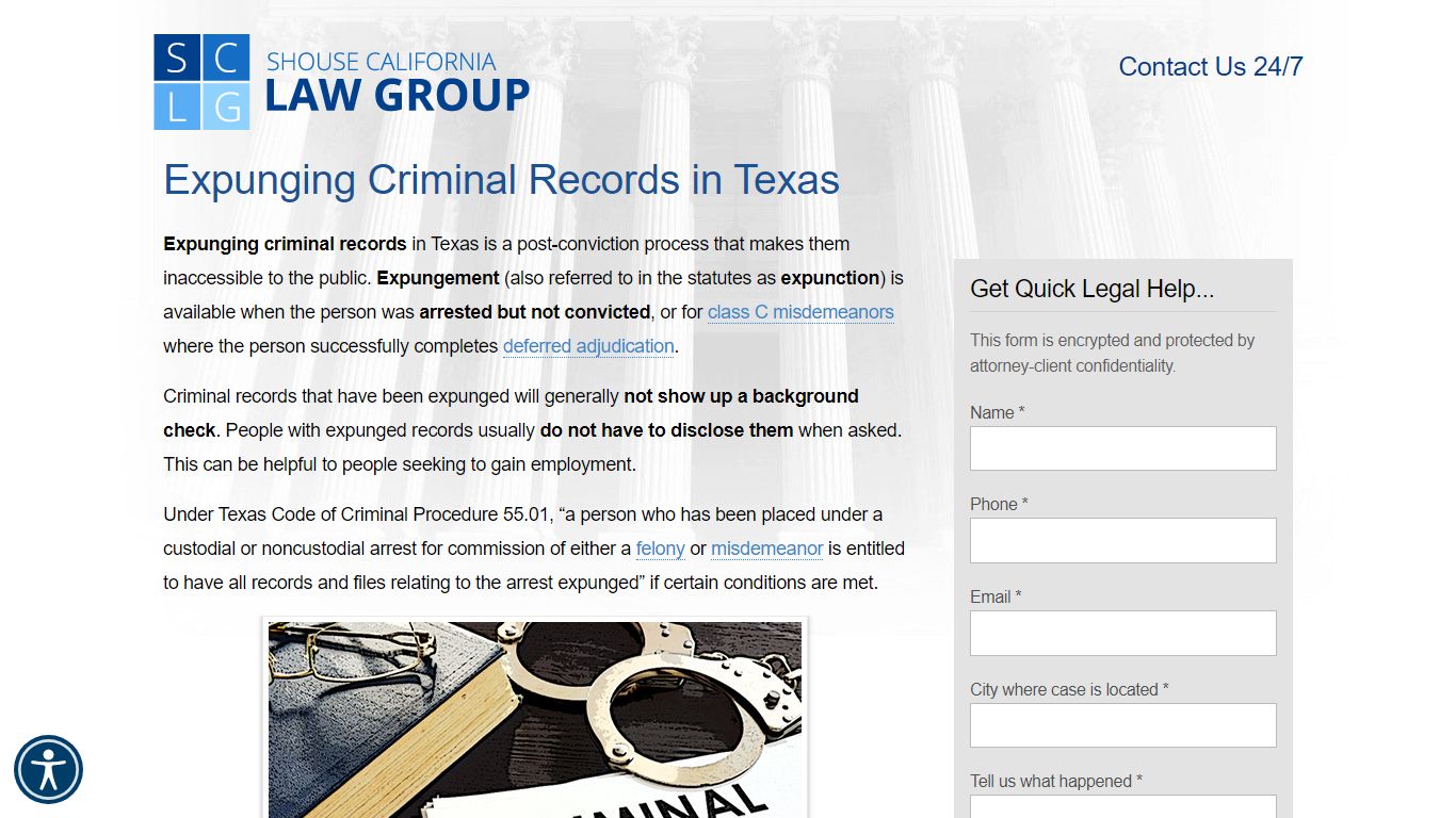Expungement Of Criminal Records In Texas - Shouse Law Group