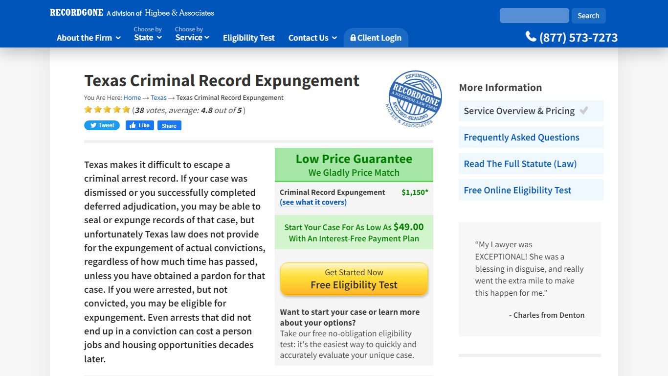 Texas Criminal Record Expungement